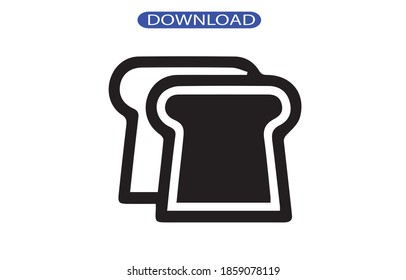 bread icon or logo isolated sign symbol vector illustration - high quality black style vector icons.
