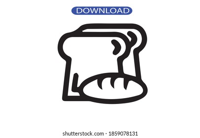 bread icon or logo isolated sign symbol vector illustration - high quality black style vector icons.