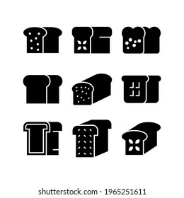 icono de pan o logotipo símbolo de signo aislado ilustración vectorial - Colección de iconos vectoriales de estilo negro de alta calidad
