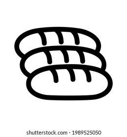 icono de pan o logotipo símbolo de señas aislado ilustración vectorial de alta calidad estilo negro iconos vectoriales
