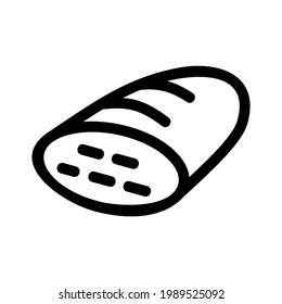 bread icon or logo isolated sign symbol vector illustration - high quality black style vector icons
