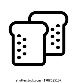 bread icon or logo isolated sign symbol vector illustration - high quality black style vector icons
