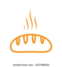 bread icon logo vector design template