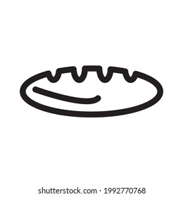 bread icon or logo vector illustration of isolated sign symbol, vector illustration with high quality black outline.