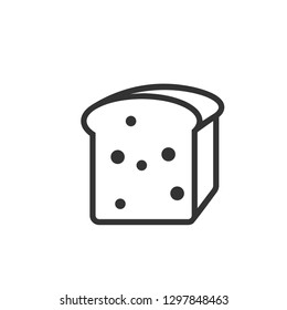 Bread Icon. Meal Symbol for Info Graphics, Design Elements, Websites, Presentation and Application - Vector.  