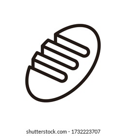 Bread icon - minimal thin line web icon.