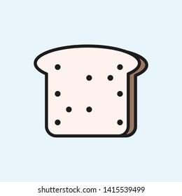 Bread icon. New trendy art style bread vector illustration. New trend vector.
