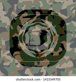 bread icon on camo pattern