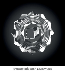 bread icon on grey camo pattern