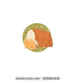 Bread Icon On White Background