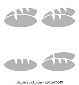 bread icon on a white background, vector illustration