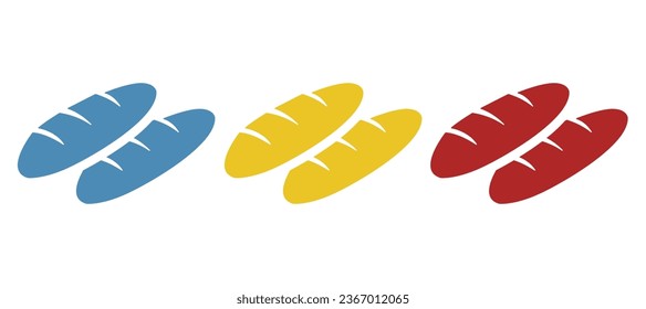 bread icon on a white background, vector illustration