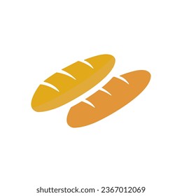 bread icon on a white background, vector illustration