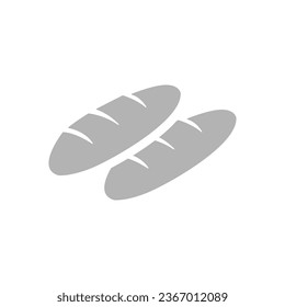 bread icon on a white background, vector illustration