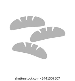 icono de pan sobre un fondo blanco, ilustración vectorial