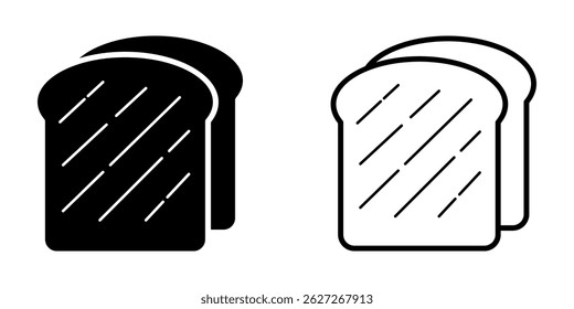 Ícone de pão no plano de fundo branco