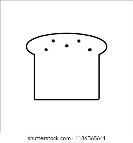 bread icon, outline
