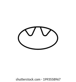 bread icon with outline design. Bread vector illustration