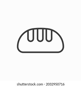 bread icon with outline design. Bread vector illustration