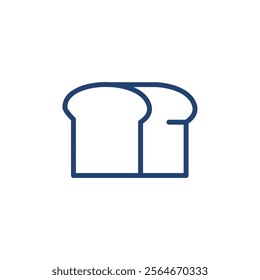 Bread icon Outline icon sign