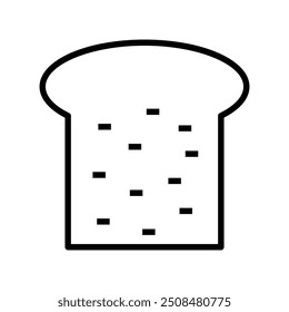bread icon. Outline style design isolated on white background