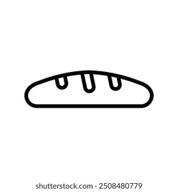 bread icon. Outline style design isolated on white background