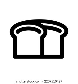 bread icon, outline style, editable vector