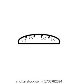 estilo de esquema del icono de pan para su diseño web, logotipo, UI.  ilustración.