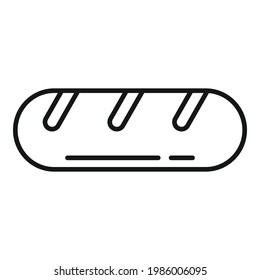 Bread icon. Outline Bread vector icon for web design isolated on white background
