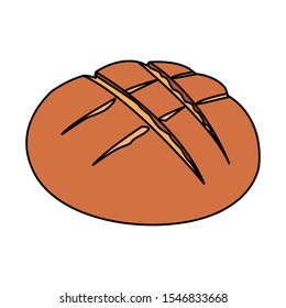 bread icon over white background, vector illustration