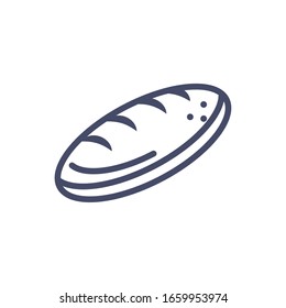 bread icon over white background, line style, vector illustration