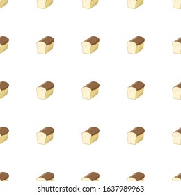 bread icon pattern seamless isolated on white background. Editable flat bread icon. bread icon pattern for web and mobile.