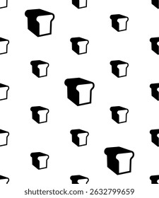 Ícone De Pão Padrão Sem Costura, Pratos Assados Preparados A Partir De Uma Massa De Farinha, Ilustração De Arte Vetorial De Água