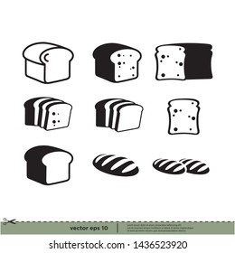 bread icon set design illustration template