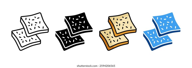 Bread Icon Set Multiple Style Collection
