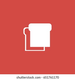 bread icon. sign design. red background