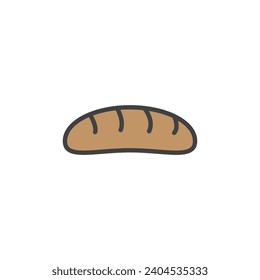 bread icon. sign for mobile concept and web design. outline vector icon. symbol, logo illustration. vector graphics.