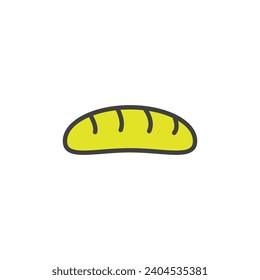 bread icon. sign for mobile concept and web design. outline vector icon. symbol, logo illustration. vector graphics.