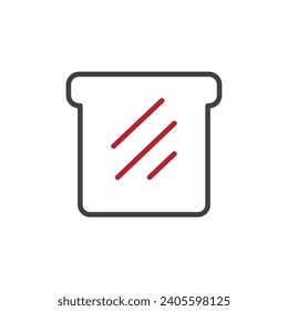 bread icon. sign for mobile concept and web design. outline vector icon. symbol, logo illustration. vector graphics.