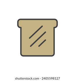 bread icon. sign for mobile concept and web design. outline vector icon. symbol, logo illustration. vector graphics.