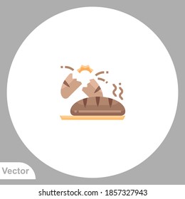 Bread icon sign vector,Symbol, logo illustration for web and mobile