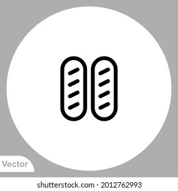 Bread icon sign vector,Symbol, logo illustration for web and mobile