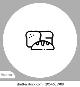 Bread icon sign vector,Symbol, logo illustration for web and mobile