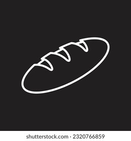 bread icon simple design art eps 10