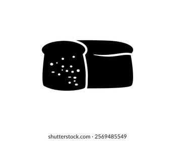 bread icon, simple flat style, logo sign symbol vector illustration pictogram, isolated on white for mobile app