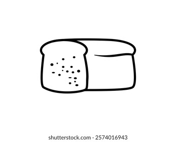 bread icon, simple flat style, logo sign symbol vector illustration pictogram, isolated on white for mobile app