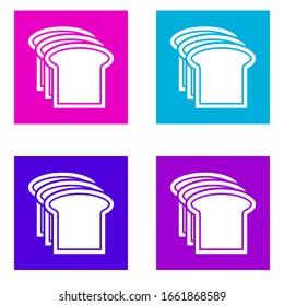 bread icon . Simple glyph vector of Food color set for UI and UX, website or mobile application
