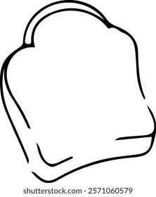 The bread icon. Simple graphic design in 2D format. A template highlighted on a white background.