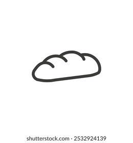 Bread icon Simple outline vector logo