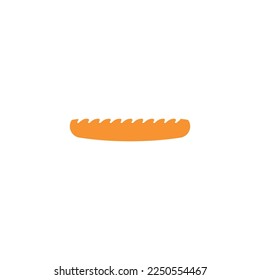 Bread icon. Simple style bread company big sale poster background symbol. Bread brand logo design element. Bread t-shirt printing. 